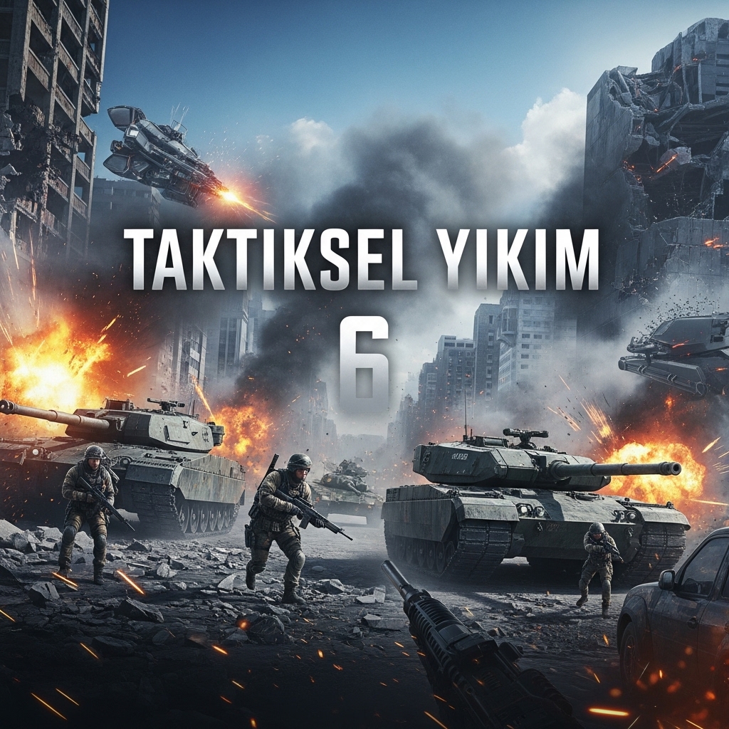 Battlefield 6 oyunu, şehirde yıkım ve savaş sahnesi ile taktiksel yıkım konseptini gösteren detaylı görsel